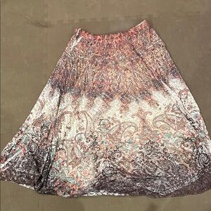 Elegant Paisley Print Skirt